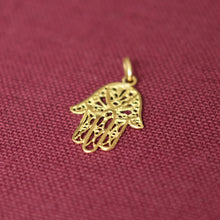 Load image into Gallery viewer, Antique Hamsa / Hand of Fatima Pendant