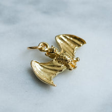 Load image into Gallery viewer, 18K Yellow Gold Bat Charm Pendant
