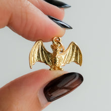 Load image into Gallery viewer, 18K Yellow Gold Bat Charm Pendant