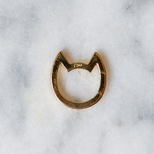 Load image into Gallery viewer, 18K Yellow Gold Eye of the Cat Plain Kitty Charm Enhancer