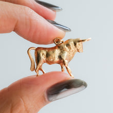 Load image into Gallery viewer, Vintage Taurus Zodiac Bull Charm