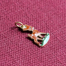 Load image into Gallery viewer, Vintage Enamel Bambi / Fawn Charm