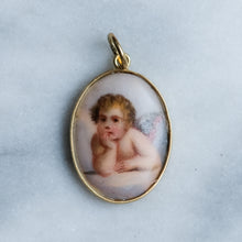 Load image into Gallery viewer, Repurposed Antique Porcelain Cherub Pendant