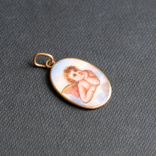 Load image into Gallery viewer, Antique Austro-Hungarian Porcelain Cherub Pendant