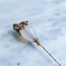 Load image into Gallery viewer, Antique Victorian Agate Lion Stick Pin in Original Case