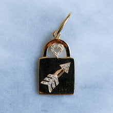 Load image into Gallery viewer, Vintage Diamond Heart and Arrow Pendant