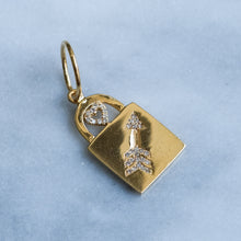 Load image into Gallery viewer, Vintage Diamond Heart and Arrow Pendant
