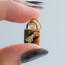 Load image into Gallery viewer, Vintage Diamond Heart and Arrow Pendant