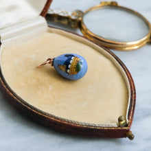 Load image into Gallery viewer, Vintage Russian Enamel Hen Miniature Egg Pendant