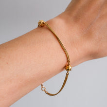 Load image into Gallery viewer, Retro French Wheat-Link with Textured Beads Bracelet