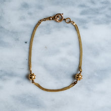 Load image into Gallery viewer, Retro French Wheat-Link with Textured Beads Bracelet