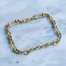 Load image into Gallery viewer, Vintage Trombone and Knot Link Bracelet
