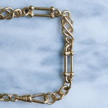 Load image into Gallery viewer, Vintage Trombone and Knot Link Bracelet