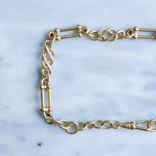 Load image into Gallery viewer, Vintage Trombone and Knot Link Bracelet