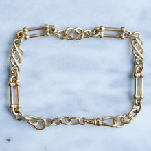 Load image into Gallery viewer, Vintage Trombone and Knot Link Bracelet