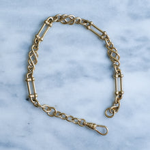 Load image into Gallery viewer, Vintage Trombone and Knot Link Bracelet