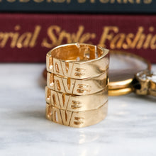 Load image into Gallery viewer, Vintage Block Letters "F*CK" & "LOVE" Ring - D