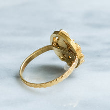 Load image into Gallery viewer, Antique Art Nouveau Emerald and Diamond Foliate Ring