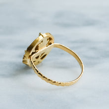 Load image into Gallery viewer, Antique Art Nouveau Emerald and Diamond Foliate Ring