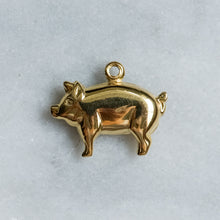 Load image into Gallery viewer, Vintage 9K Yellow Gold Pig Charm