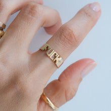 Load image into Gallery viewer, Vintage Block Letters "F*CK" & "LOVE" Ring - D