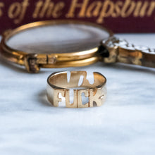 Load image into Gallery viewer, Vintage Block Letters "F*CK" & "LOVE" Ring - D