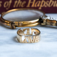Load image into Gallery viewer, Vintage Block Letters "F*CK" & "LOVE" Ring - D
