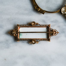 Load image into Gallery viewer, Antique Hand-painted Enamel, Pearl and Diamond Cherub Brooch