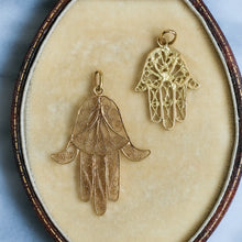 Load image into Gallery viewer, Vintage French Hamsa / Hand of Fatima Filigree Pendant