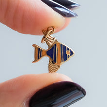 Load image into Gallery viewer, Vintage Enamel Angel Fish Pendant - B