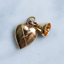 Load image into Gallery viewer, Vintage Heart and Bell Charm