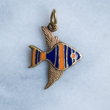 Load image into Gallery viewer, Vintage Enamel Angel Fish Pendant - A