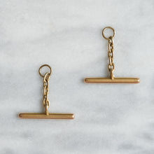 Load image into Gallery viewer, Antique 14K Yellow Gold T-Bar Pendants