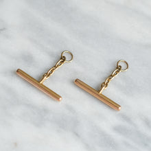 Load image into Gallery viewer, Antique 14K Yellow Gold T-Bar Pendants