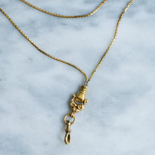 Load image into Gallery viewer, Antique 41 Inch Snake-Link Long Guard Watch Chain with Hand-Clasp