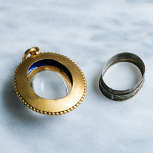 Load image into Gallery viewer, Antique Late 19th Century Blue Enamel Rock Crystal Locket