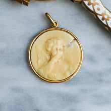 Load image into Gallery viewer, Antique Carved Cameo Cherub Pendant