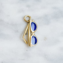Load image into Gallery viewer, Vintage 18K Yellow Gold Sunglasses with Enamel and Diamonds Pendant