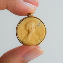 Load image into Gallery viewer, Antique Carved Cameo Cherub Pendant