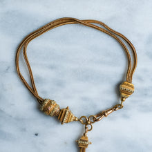 Load image into Gallery viewer, Antique Snake-Link Albertina Bracelet with Tassel