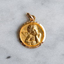 Load image into Gallery viewer, Vintage 18K Yellow Gold Raphael's Cherub Pendant