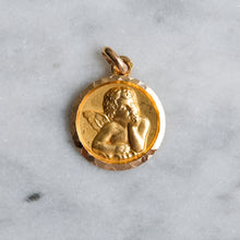 Load image into Gallery viewer, Vintage 18K Yellow Gold Raphael's Cherub Pendant