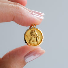 Load image into Gallery viewer, Vintage 18K Yellow Gold Raphael's Cherub Pendant