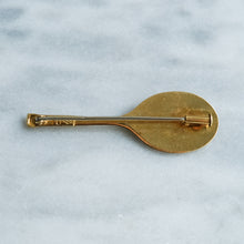 Load image into Gallery viewer, Vintage Retro era Pearl Tennis Racket Brooch