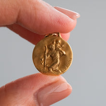 Load image into Gallery viewer, Vintage 18K Yellow Gold St. Christopher Augis Pendant