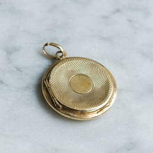 Load image into Gallery viewer, Antique Victorian Engine Turned Enamel Floral Locket