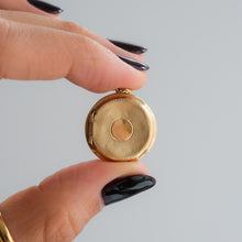 Load image into Gallery viewer, Antique Victorian Engine Turned Enamel Floral Locket