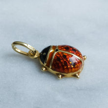 Load image into Gallery viewer, Vintage Enamel Ladybug Charm Pendant
