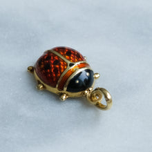 Load image into Gallery viewer, Vintage Enamel Ladybug Charm Pendant