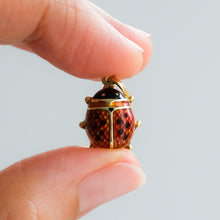 Load image into Gallery viewer, Vintage Enamel Ladybug Charm Pendant